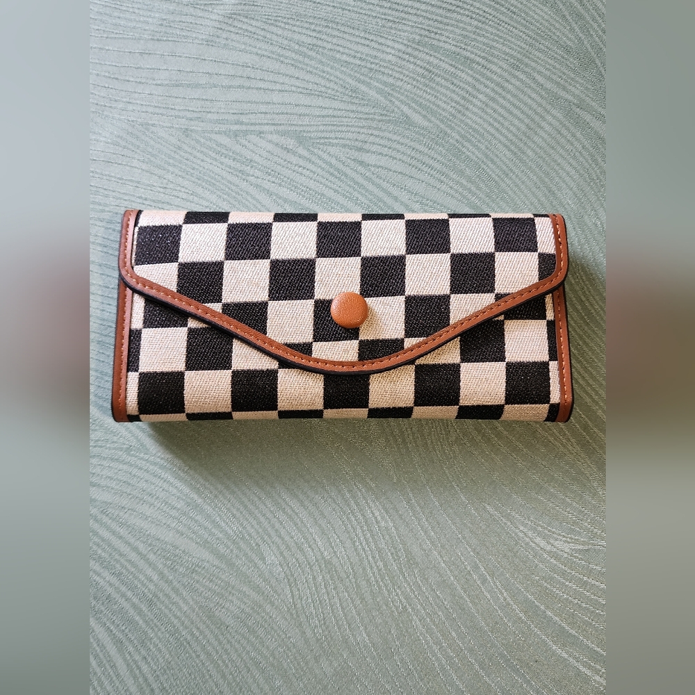 Checkered Black and White Wallet
